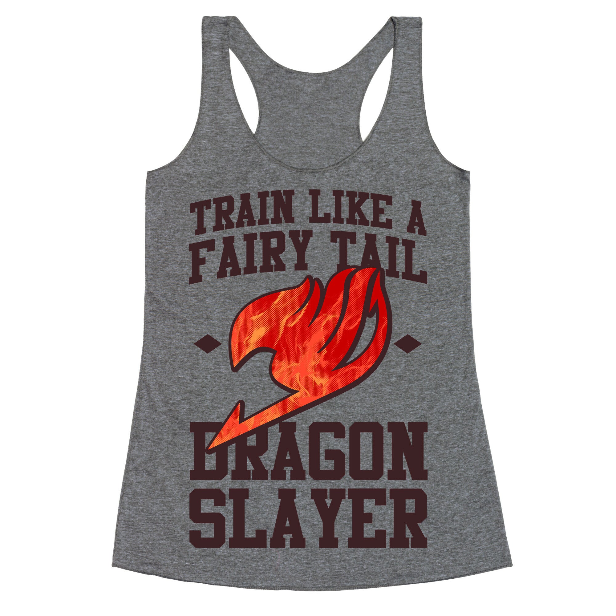 Train Like a Fairy Tail Dragon Slayer (Natsu) Racerback Tank